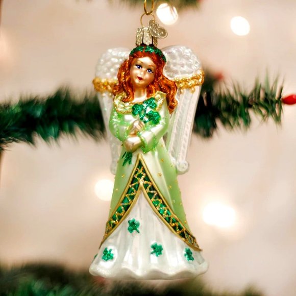 Irish Angel Christmas Ornament with Keepsake Box | Old World Christmas | NWT - Picture 1 of 8